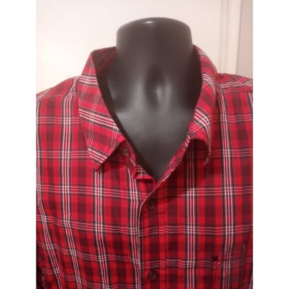 NWT Sean John Shirt Mens 3XB Red Plaid Short Sleeve Button Up Rap NEW - Picture 8 of 13